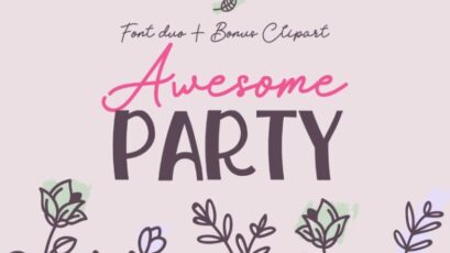 Awesome Party Font Duo + Extras