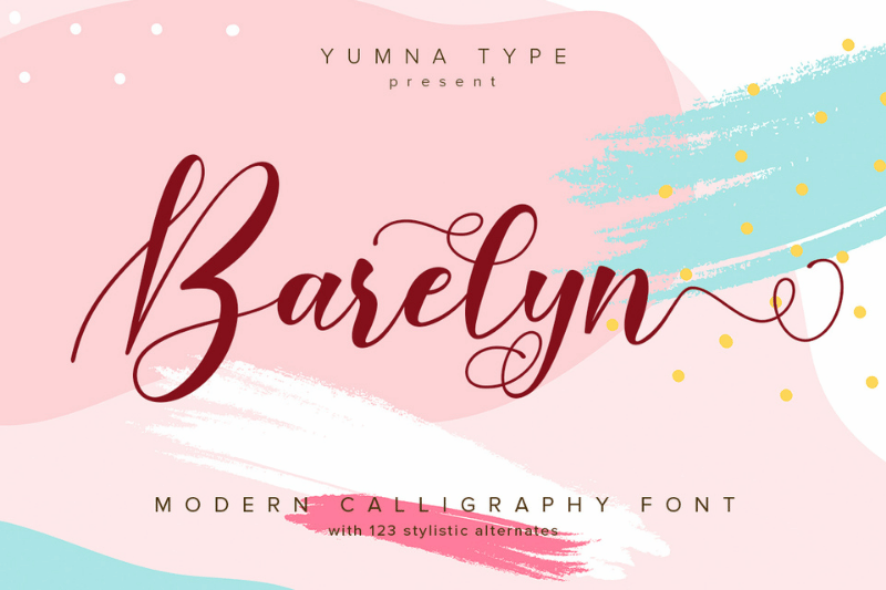 https://yumnatype.com/collection/font/barelyn-script/ Wedding Script Font