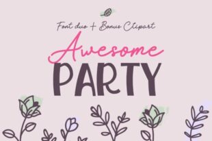 Awesome Party Font Duo + Extras