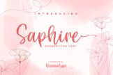 Last preview image of Saphire-Elegant Handwritten Font