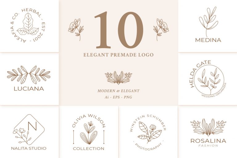 Preview image of 10 Elegant Premade Logo Pack Vol.2