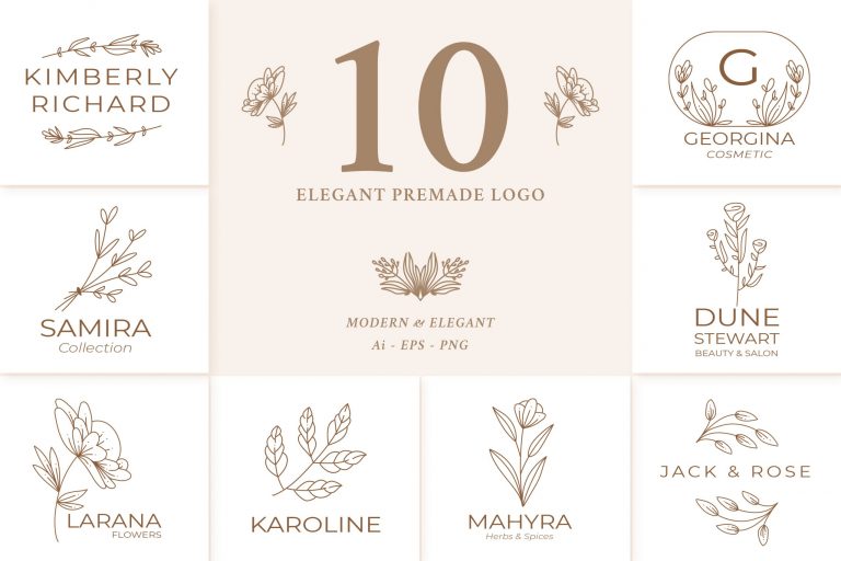 Preview image of 10 Elegant Premade Logo Pack Vol.4