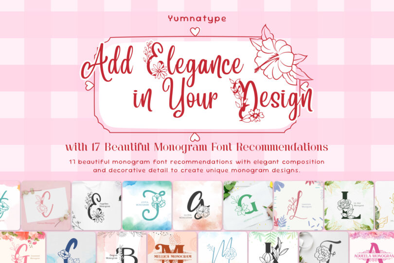picture of Add Elegance in Your Design with 17 Beautiful Monogram Font Recommendations